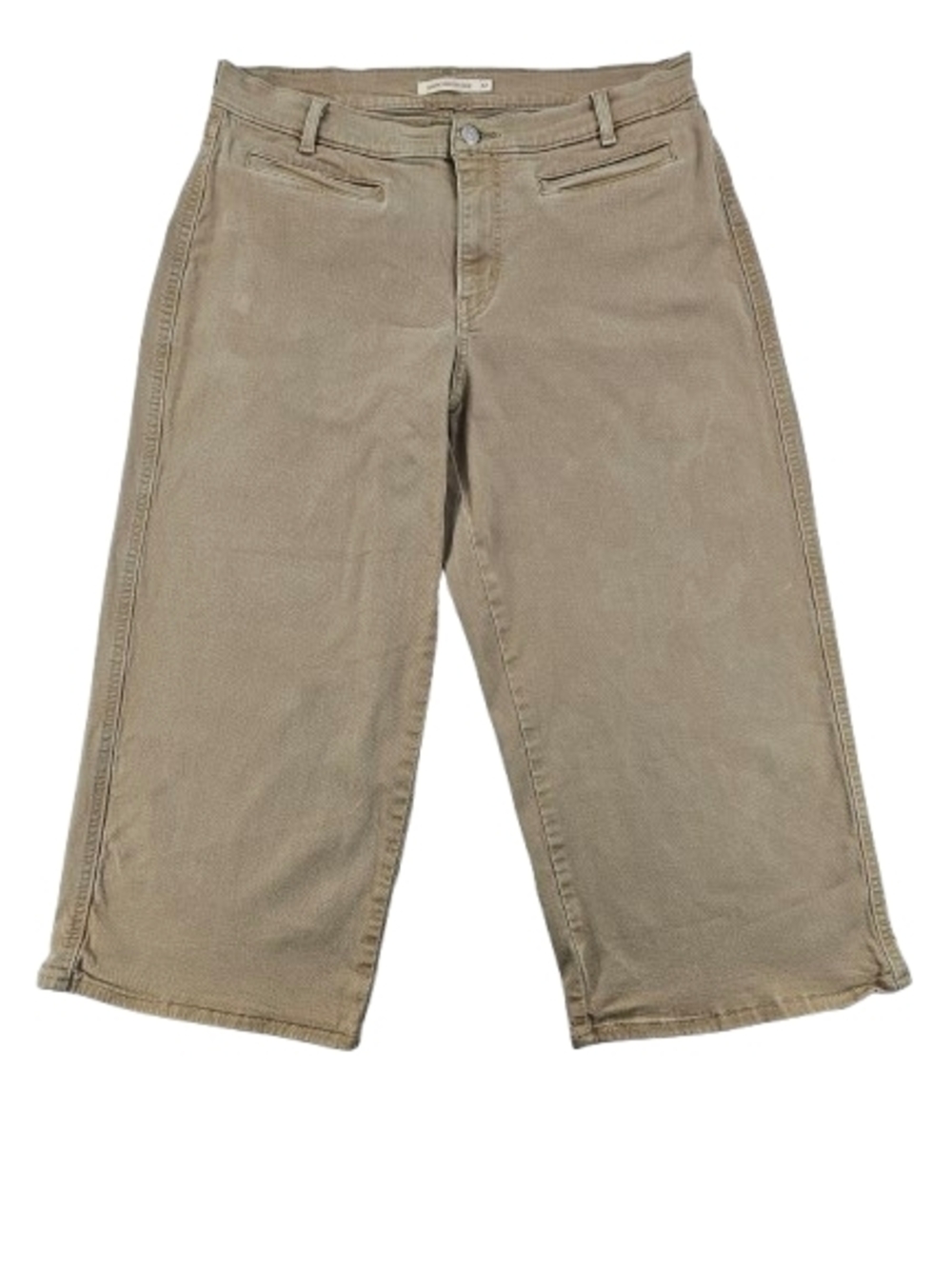 Levi's Classic Wide Leg Crop Khaki Capri‎ Women's 12 Tan Pants Casual Stretch